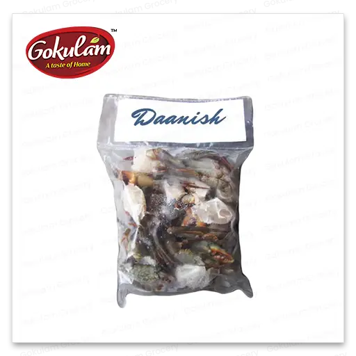 Daanish Brand Frozen Half Cut Crab 1Kg